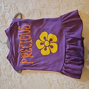 Purple handmade doggy sun dress cotton tshirts material